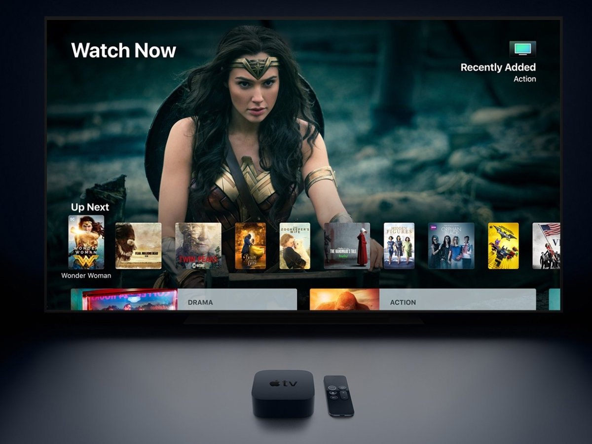 Der Startbildschirm des Apple TV.