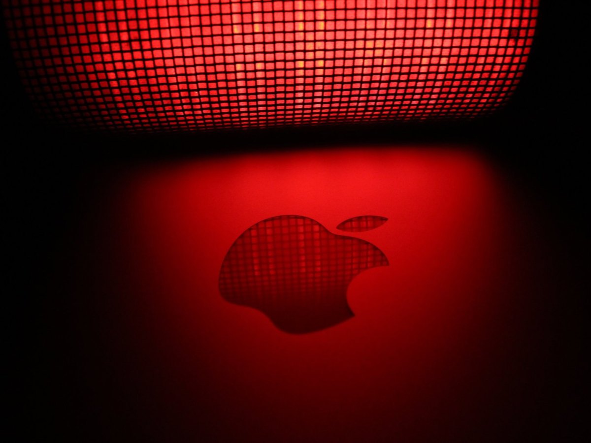 Apple Logo in Rot