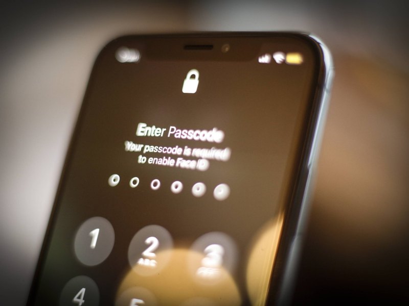 Sperrbildschirm auf einem iPhone X