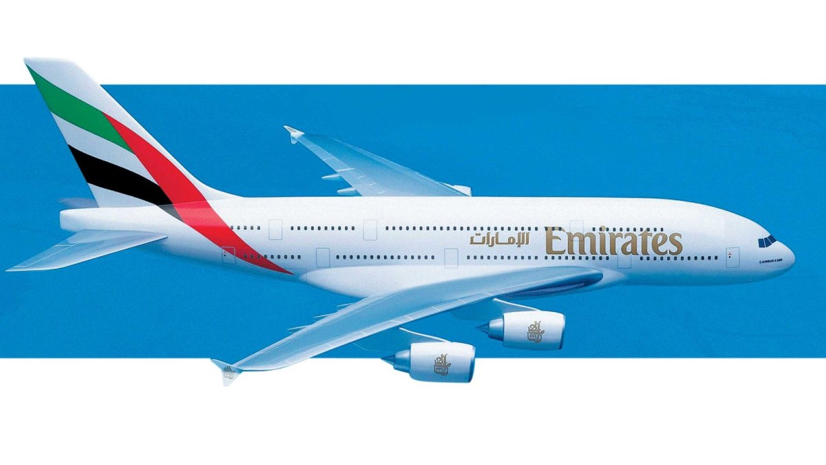 Illustration eines Emirates-Fliegers