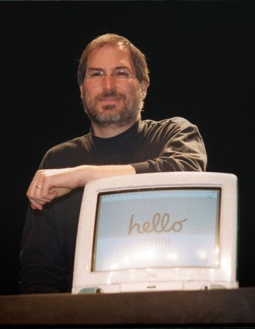 Steve Jobs mit dem iMac G3