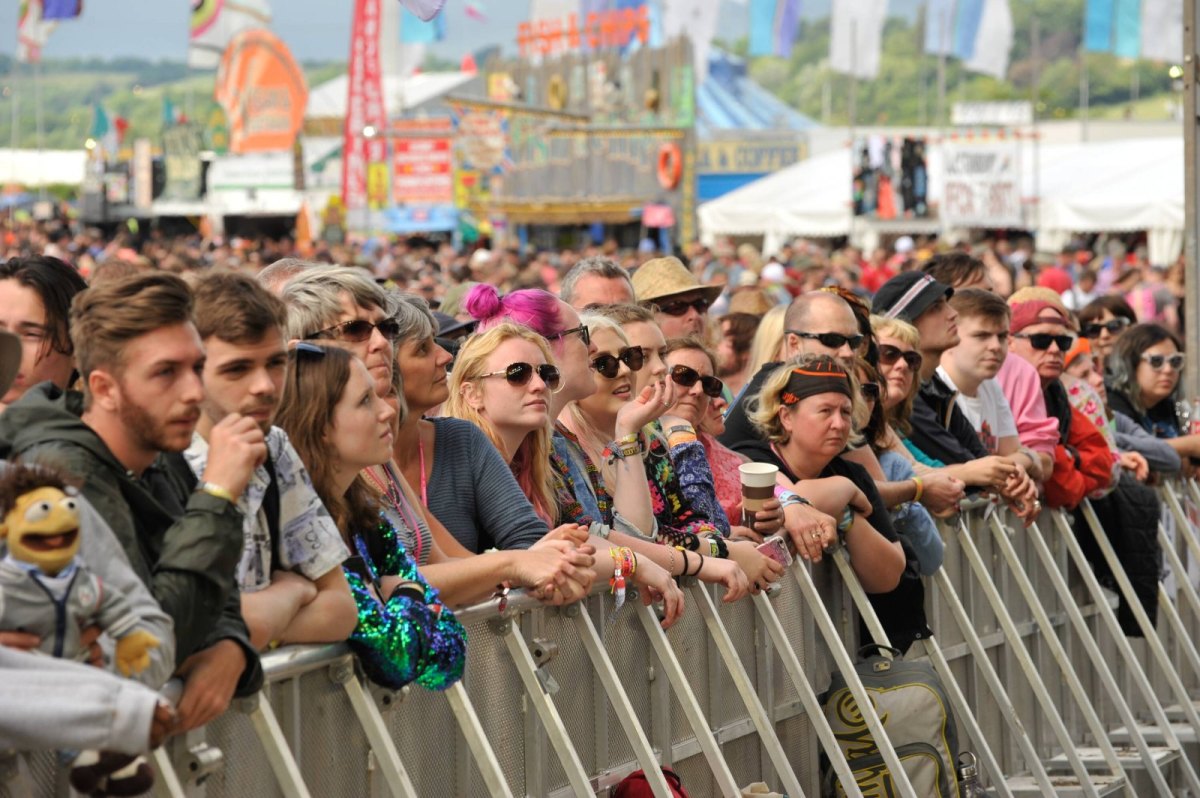 Zuschauer beim Glastonbury Festival