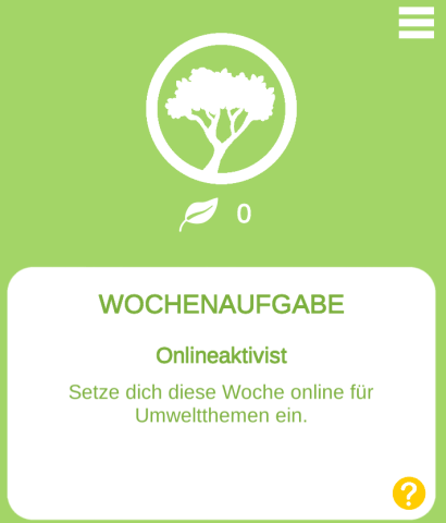 Die "GoGreenChallenge" gibt dir jede Woche und jeden tag neue Aufgaben. So kannst du Punkte sammeln und deinen Fortschritt feststellen.