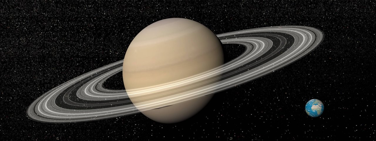 Im Vergleich zu den anderen Planeten des Sonnensystems zeigt sich, wie groß die Erde wirklich ist. Würde man sie neben den Saturn stellen, wäre sie höchstens ein größerer Mond im Orbit des Gasriesen.