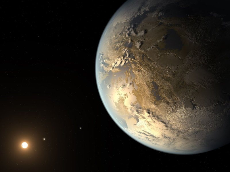 Eine Animation des Planeten Kepler-186f
