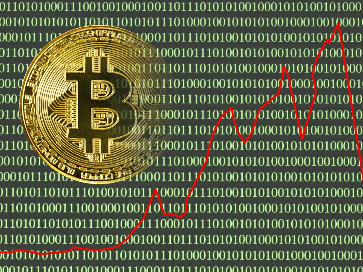 Abstürzende Bitcoin-Kurve