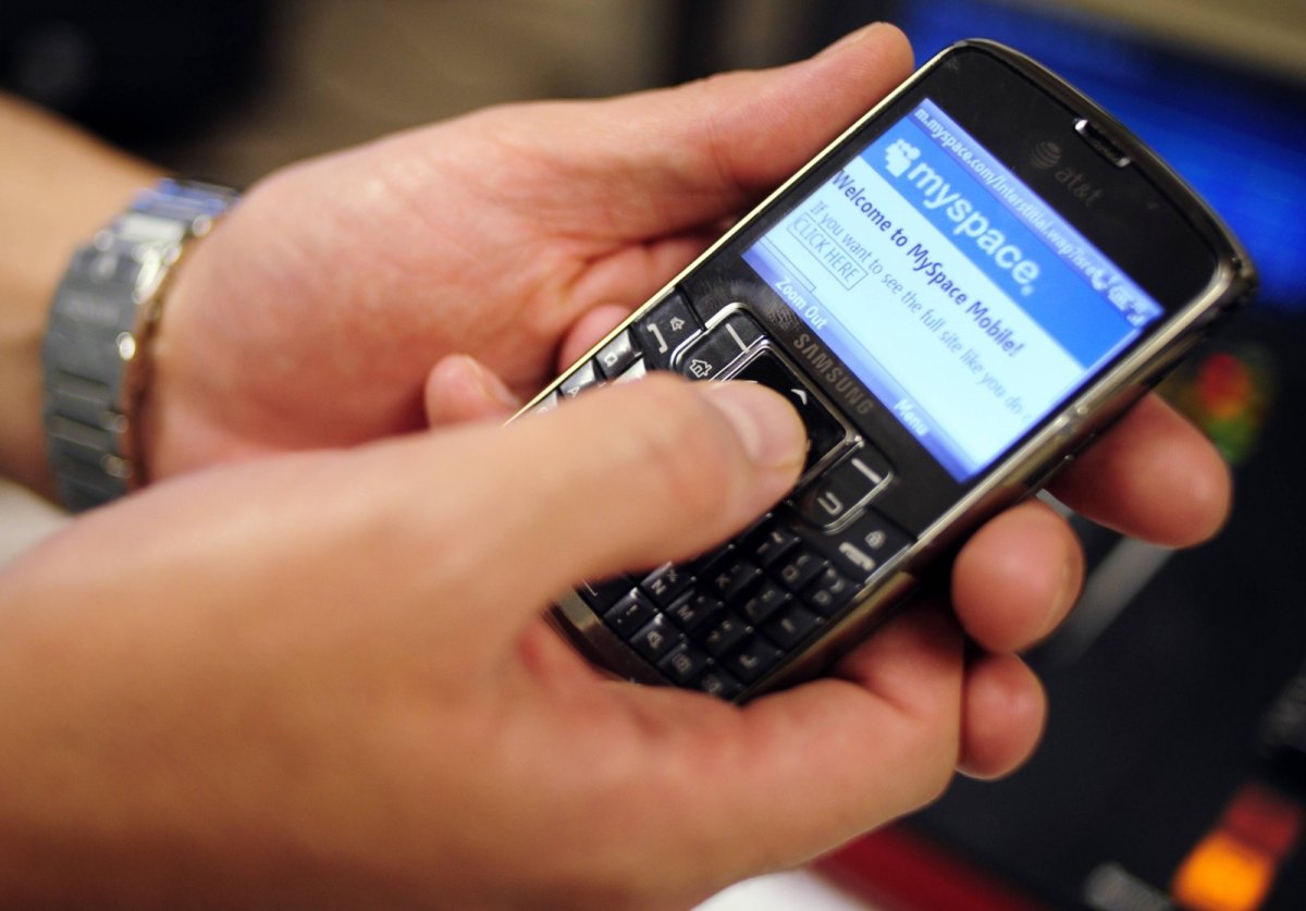 MySpace auf dem Blackberry