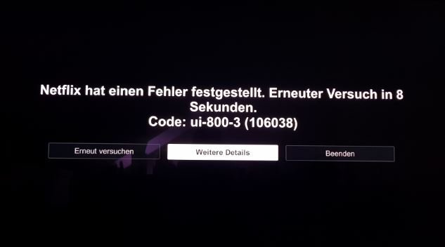 Der Netflix-Fehler ui-800-3