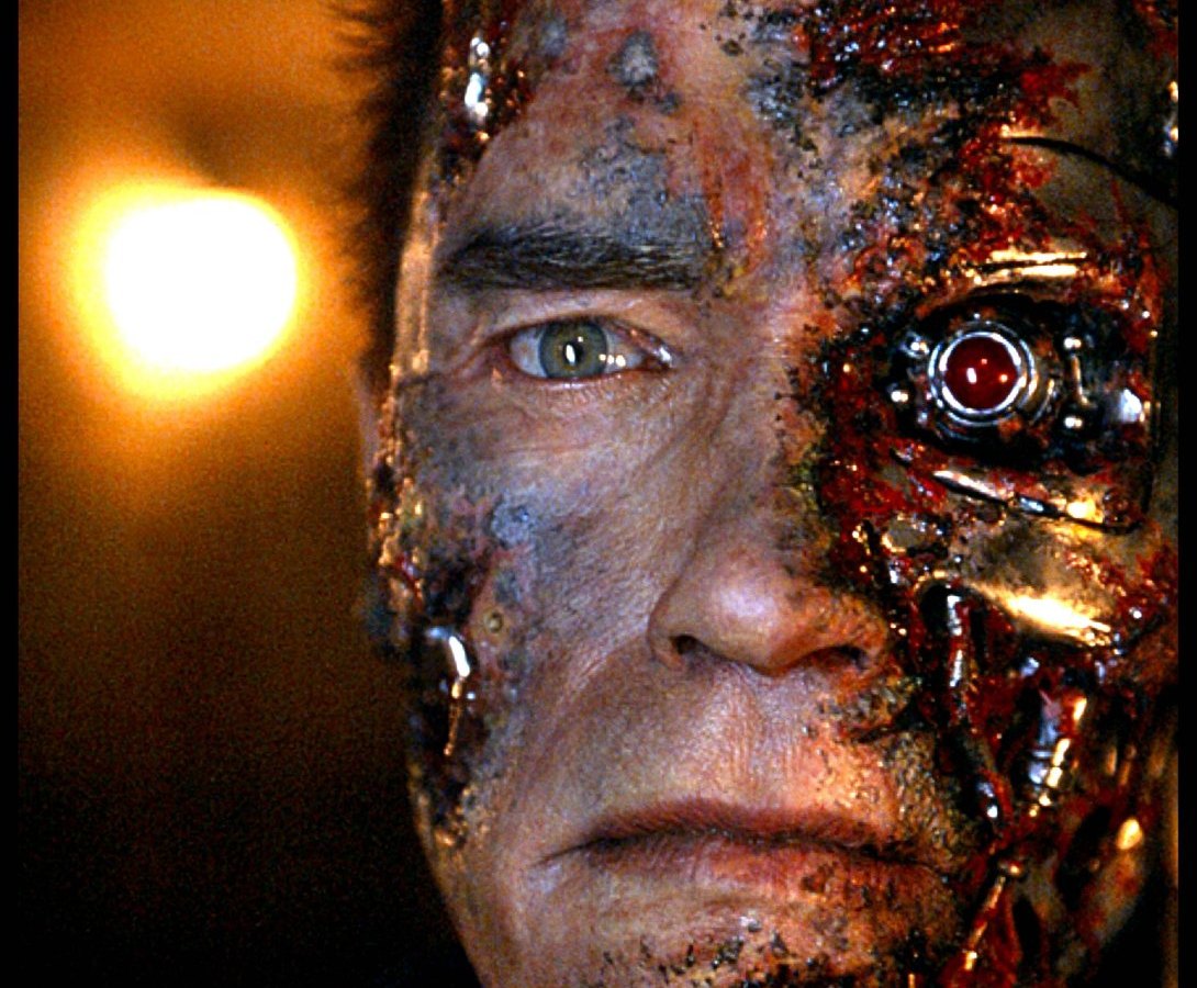 Arnold Schwarznegger als der T-800.