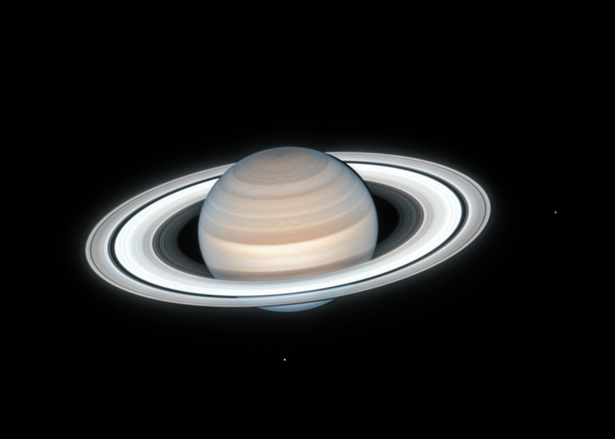 Der Saturn vom Hubble-Teleskop fotografiert.