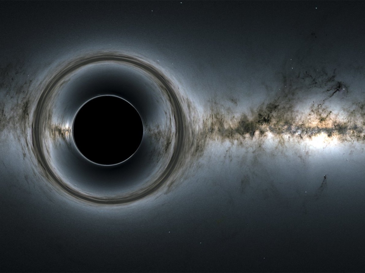 Simulation eines supermassiven Schwarzen Lochs