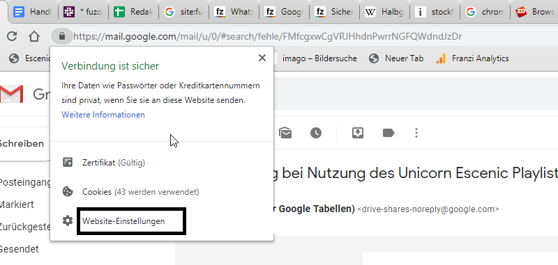 Um einzelne Webseiten zu blockieren