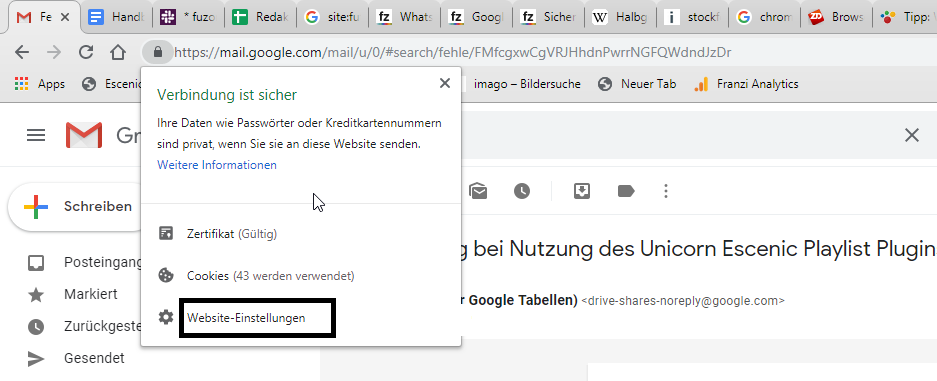 Um einzelne Webseiten zu blockieren