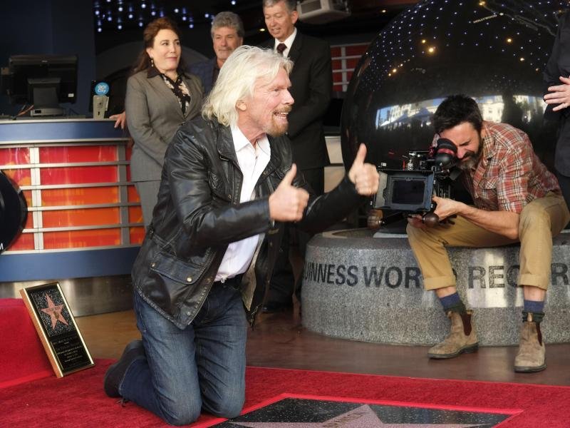 Sir Richard Branson bekam seinen Stern auf dem Hollywood Walk of Fame.