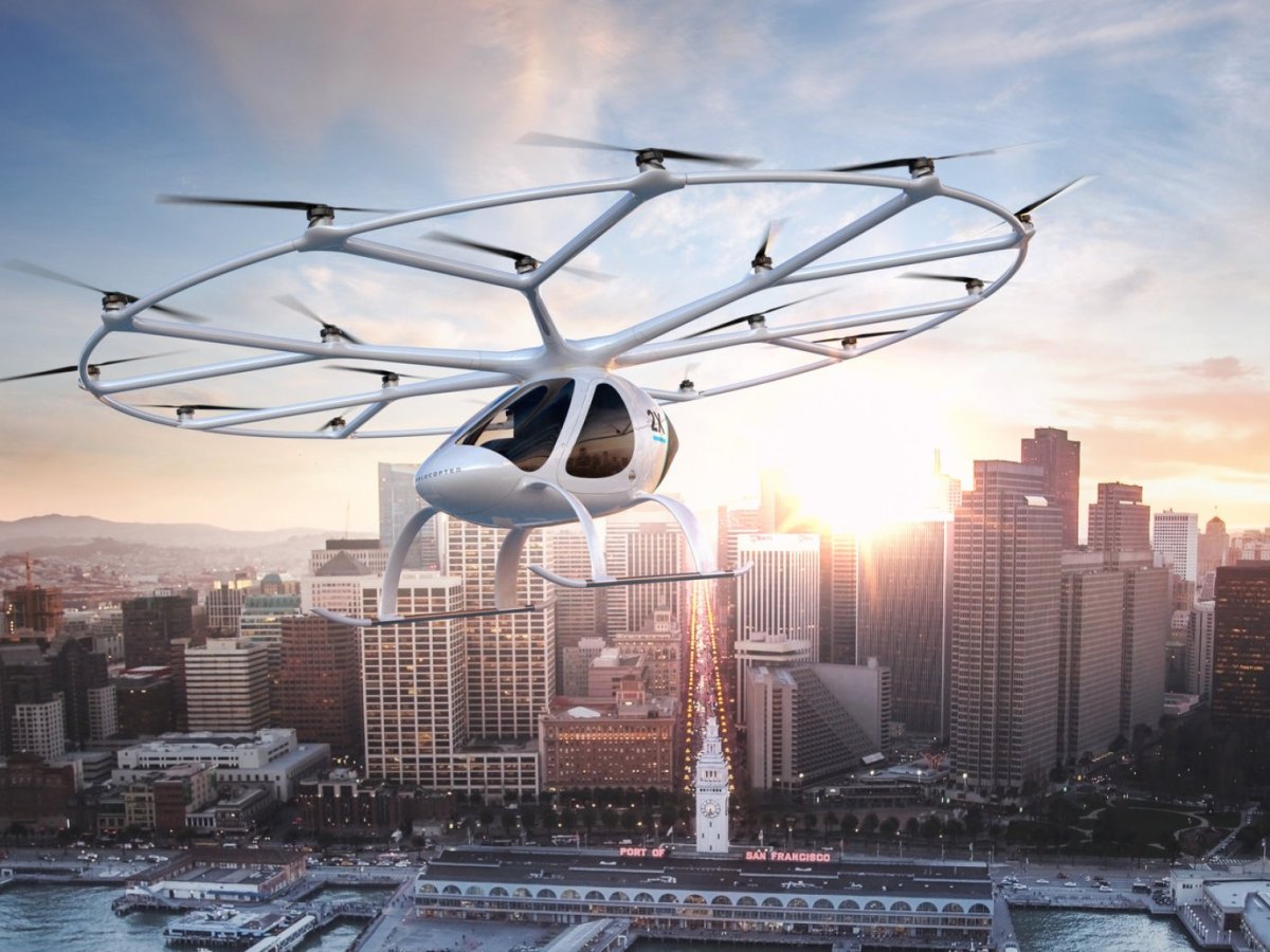 Der Volocopter der Firma e-Volo GmbH aus Bruchsal in Baden ist autonom in Dubai im Einsatz.