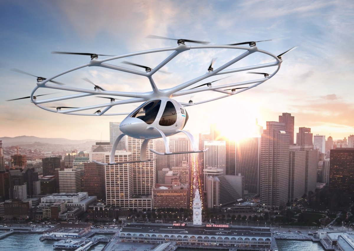 Der Volocopter der Firma e-Volo GmbH aus Bruchsal in Baden ist autonom in Dubai im Einsatz.