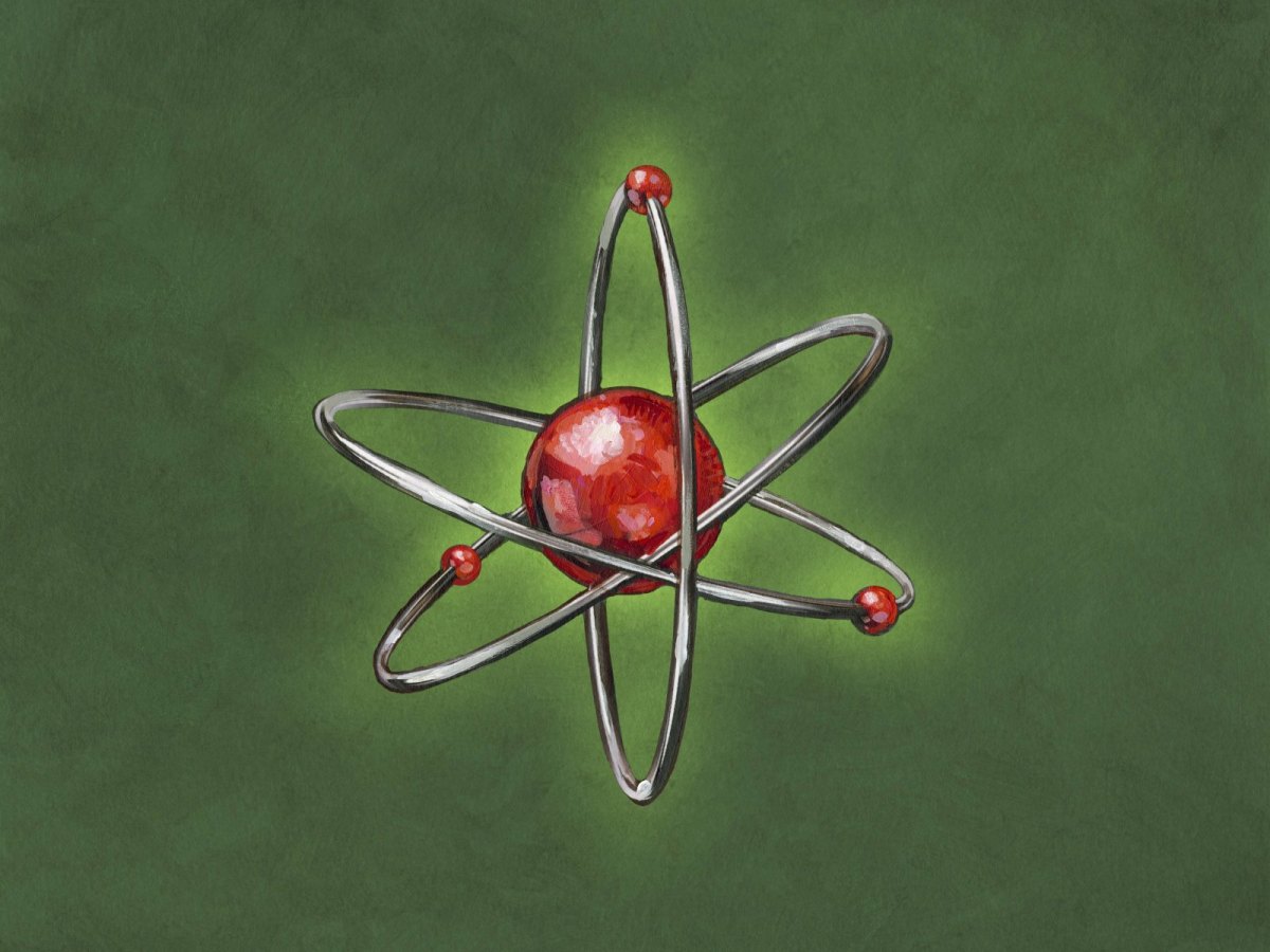 Illustration eines Atoms