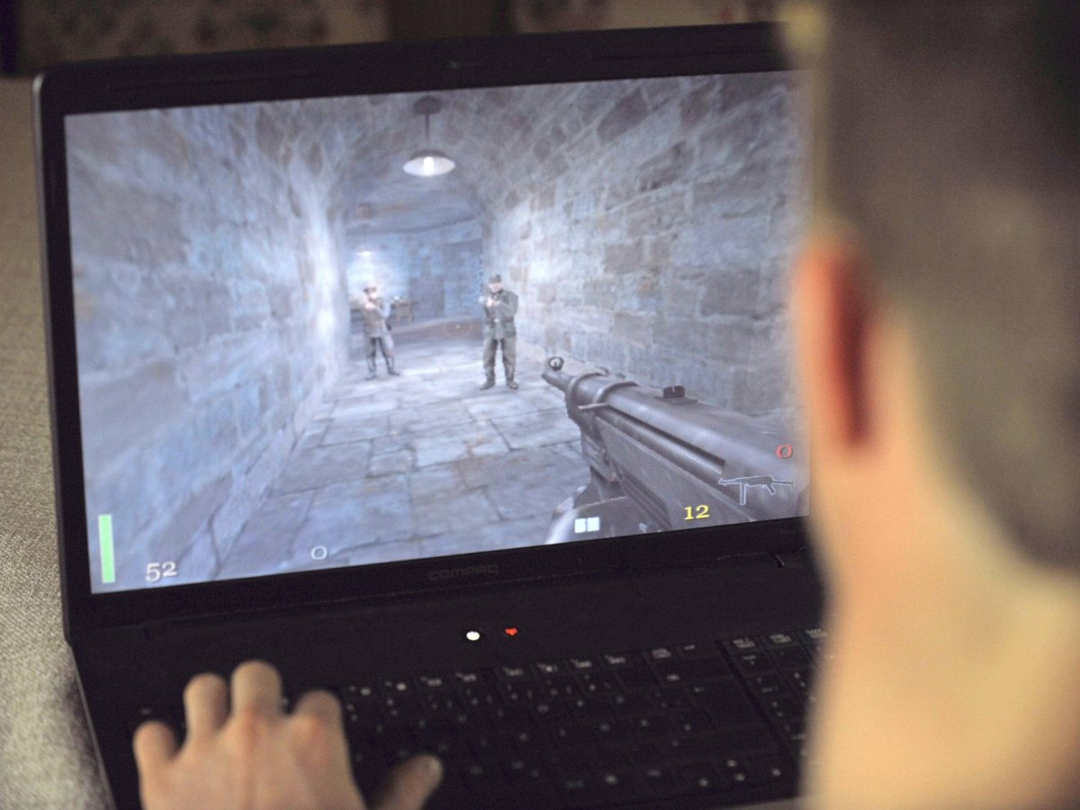 Wolfenstein auf einen Notebook