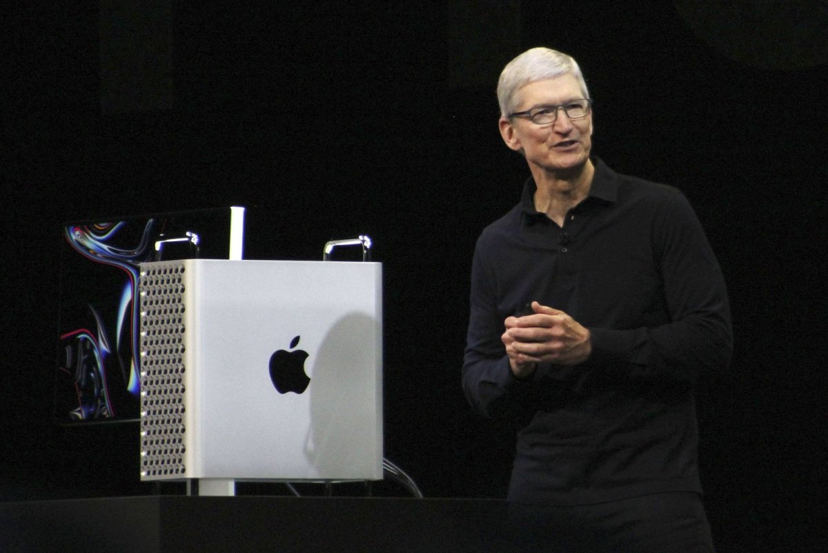 Tim Cook bei der Präsentation des neuen Mac Pro auf der diesjährigen WWDC