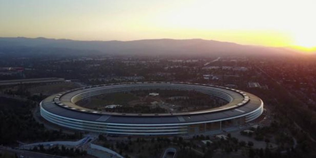 Einen Aufnahme des neuen Apple Campus.