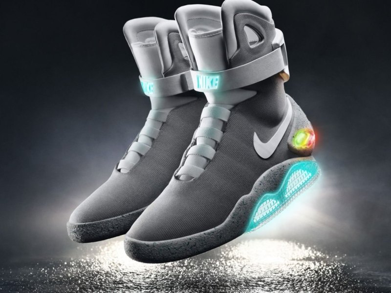 Das sind die Nike Mags von 2015. Die 2019er-Modelle sollen wesentlich athletischer aussehen.