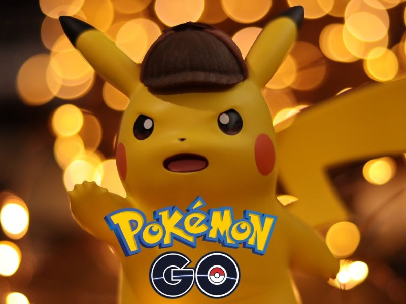 Pikachu und das Pokémon Go-Logo