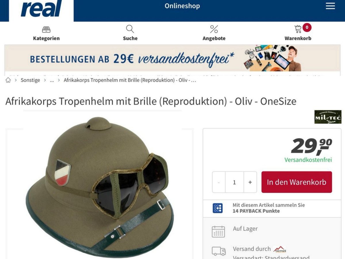 Screenshot real Wehrmacht Tropenhelm Afrikakorps