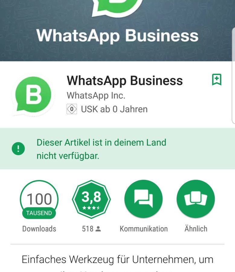 Screenshot WhatsApp Business