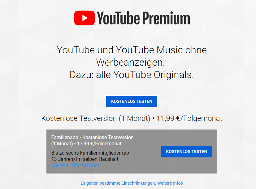 YouTube Premium bietet dir mit einem Gratismonat die Möglichkeit, Videos ganz einfach zu speichern.
