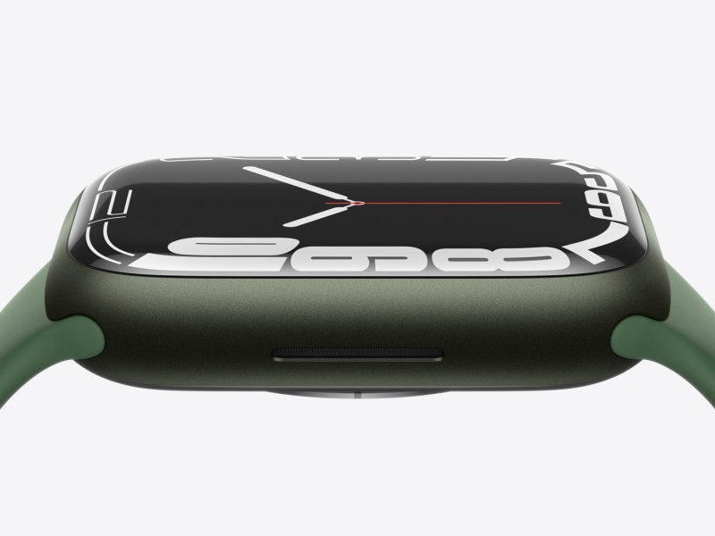 Die Apple Watch Series 7 in Grün.