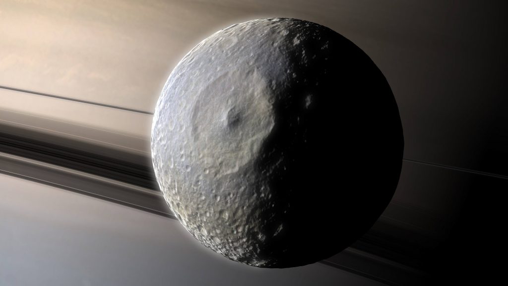 Mimas vor Saturn