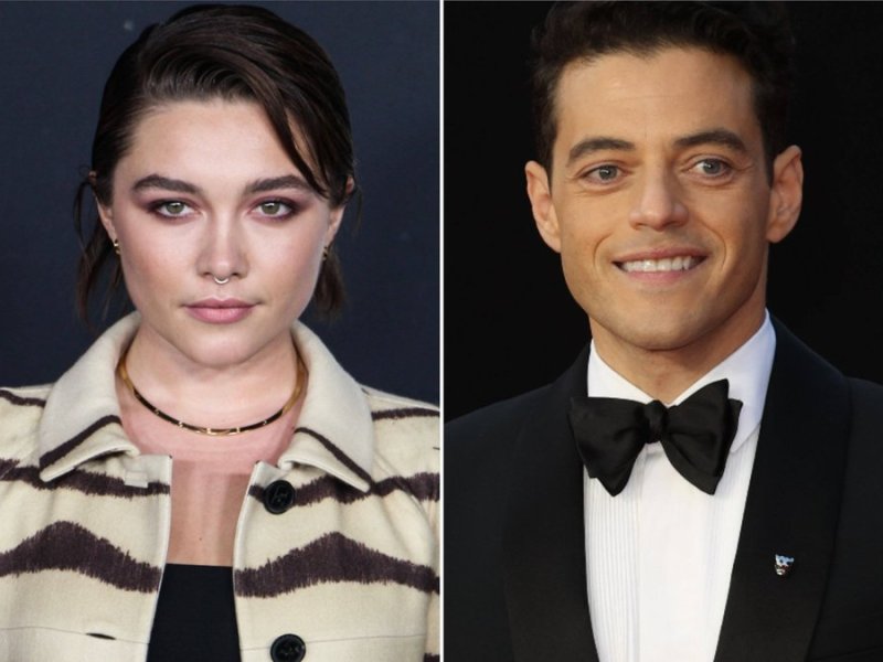 Neu bei Nolan: Florence Pugh und Rami Malek.. © imago images/i Images / imago images/NurPhoto