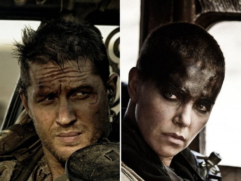 Tom Hardy und Charlize Theron scheinen ihren Rollennamen Mad Max und Furiosa alle Ehre gemacht zu haben.. © Warner Bros. / imago/Cinema Publishers Collection