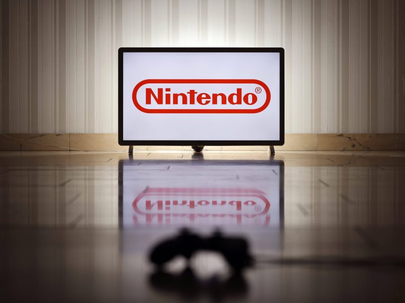 Nintendo Logo auf Fernseher