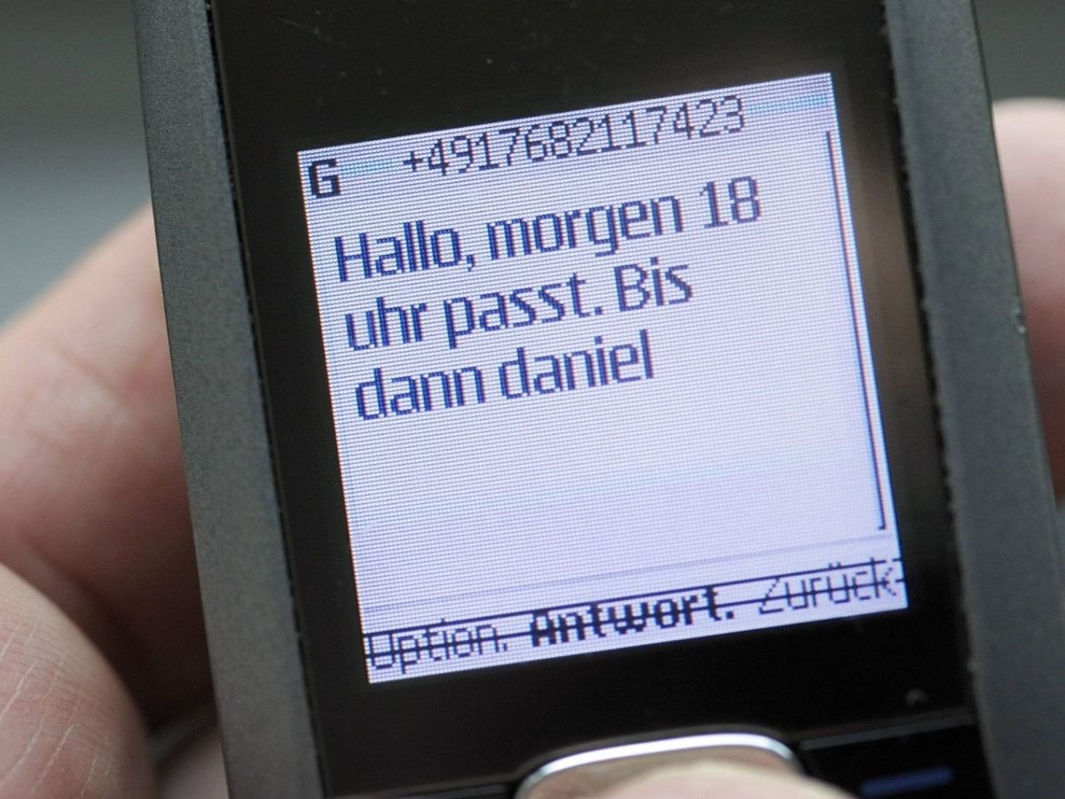 Eine SMS.