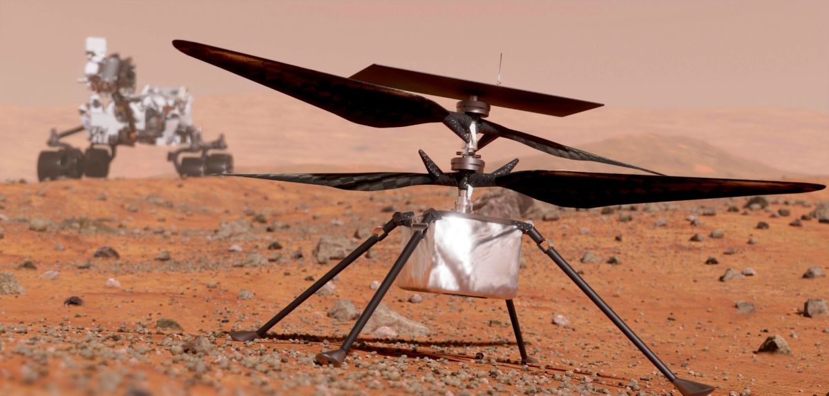 Der Hubschrauber Ingenuity auf dem Mars.