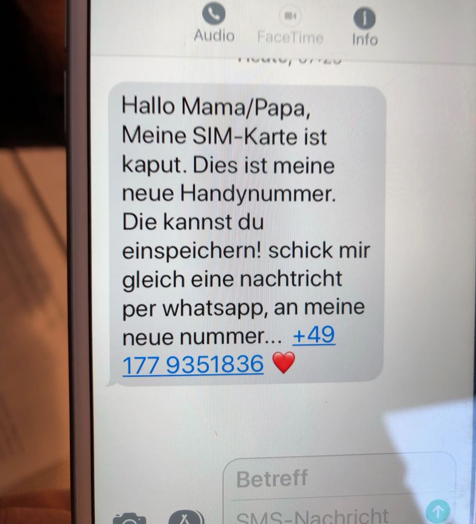 WhatsApp-Nachricht