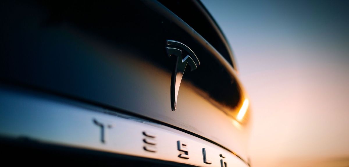Heck eines Tesla-Autos