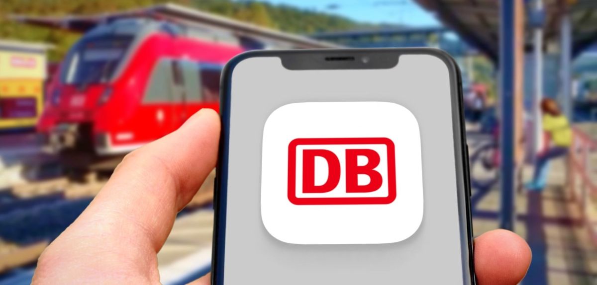 Deutsche Bahn Symbol auf dem Handy