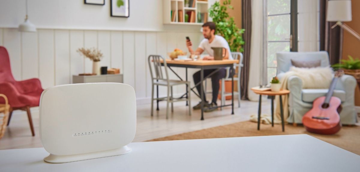 Mesh-Router auf dem Tisch