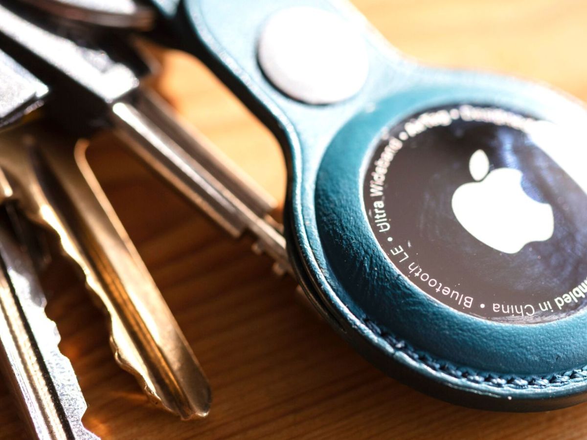 AirTag von Apple an einem Schlüssel