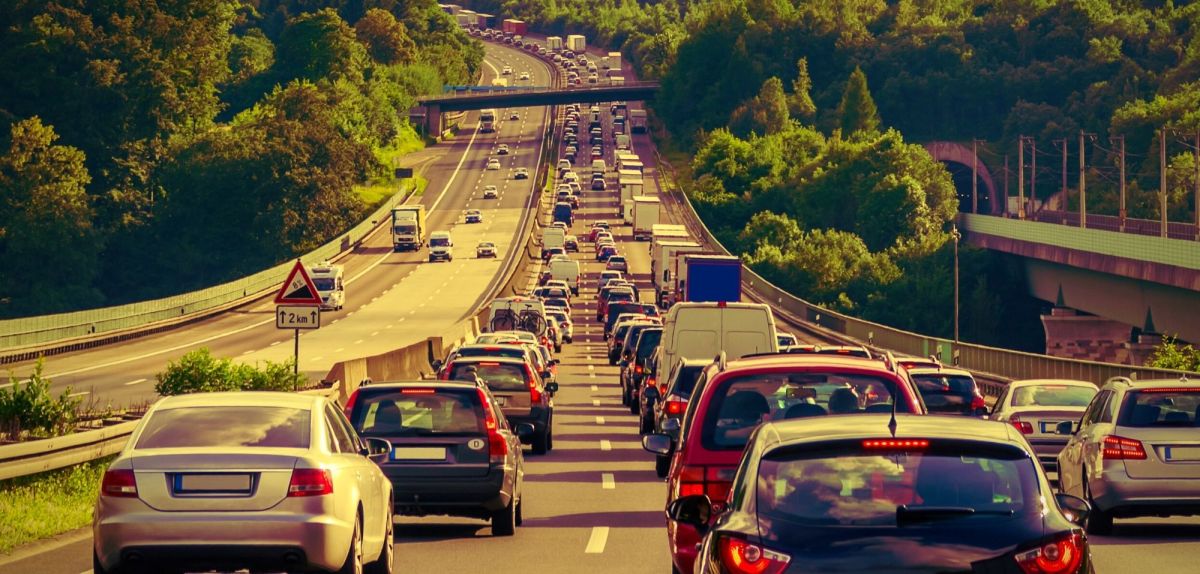 Stau auf einer Autobahn