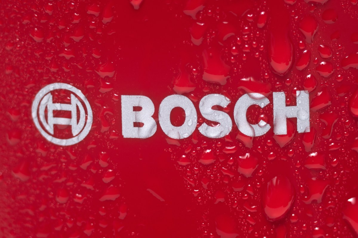 Bosch-Logo auf rotem Grund