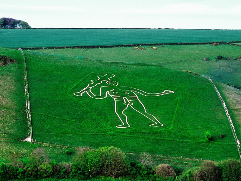 Der Cerne Abbas Giant in England.