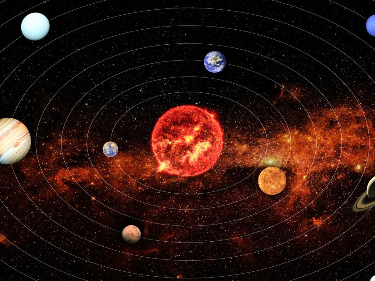 Grafische Darstellung des Sonnensystems