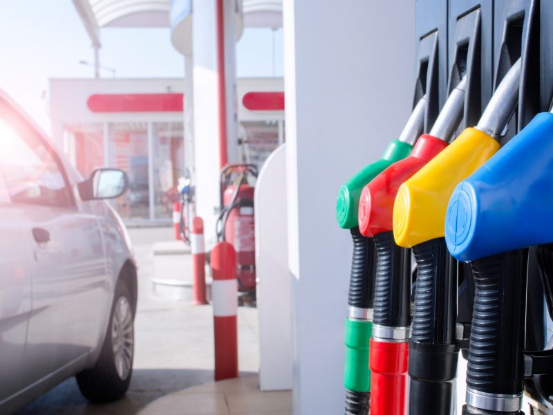 Zapfsäule an einer Tankstelle