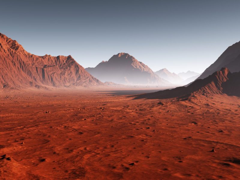 Ansicht der Landschaft des Mars.