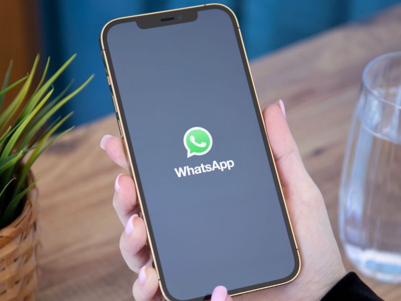 WhatsApp-Logo auf Smartphone