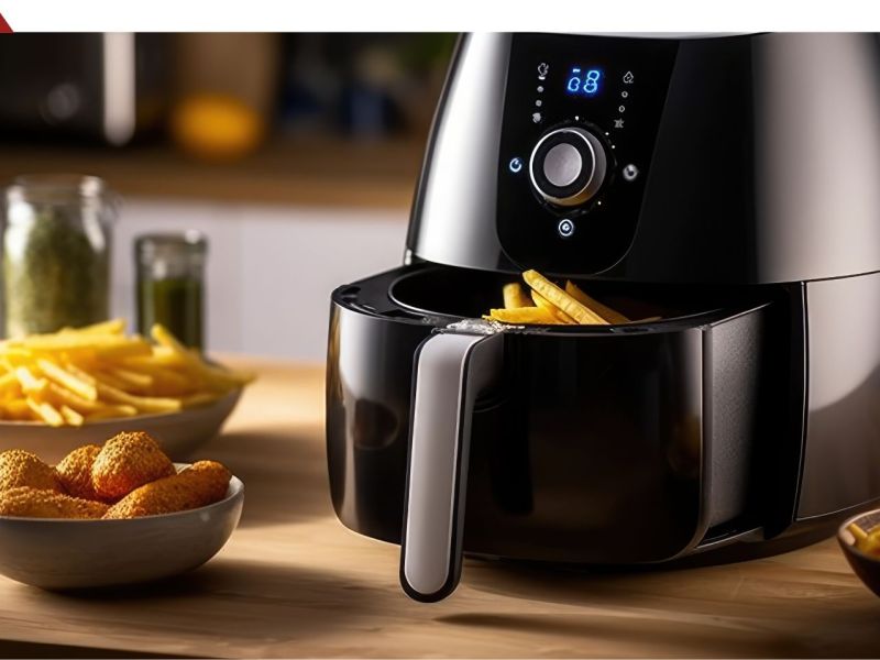 Airfryer auf einem Tisch.