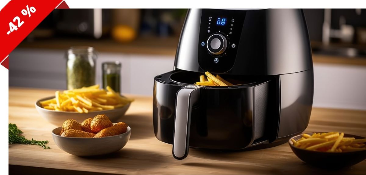 Airfryer auf einem Tisch.